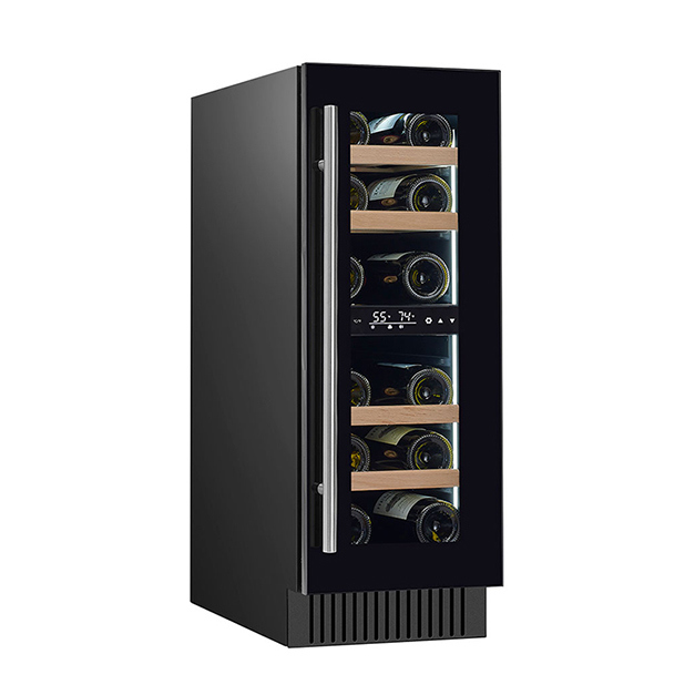 گواهینامه ETL درب واحد عمودی 18 بطری شراب قرمز یخچال ذخیره نمایش یخچال