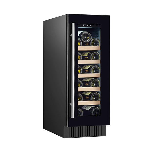 گواهینامه ETL درب واحد عمودی 18 بطری شراب قرمز یخچال ذخیره نمایش یخچال