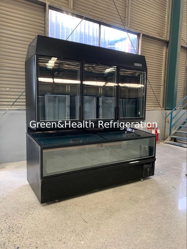 Double-Temperature Combo Display Cabinet Combination Freezer for Retail Shops and Supermarkets