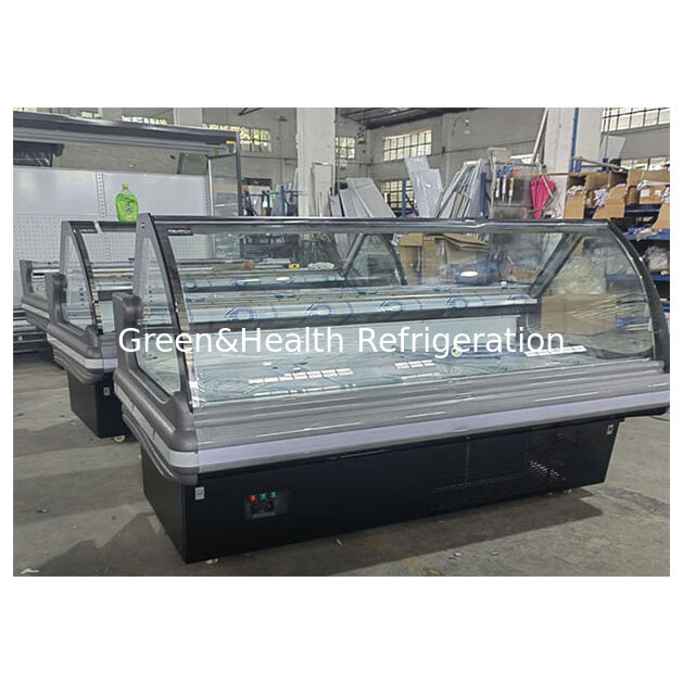 کمپرسور وارداتی پایین نصب شده پوشش فلپ غذا پخته شده یخچال ذخیره سازی نمایش یخچال