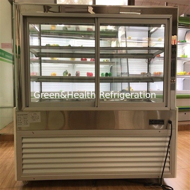 نمایشگر کیک یخچال نانوایی نمایشگر درب شیشه ای کابینت با کمپرسور وارداتی