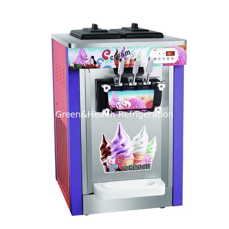 22L Capacity 3 Flavor Design Stainless Steel Commercial Ice Cream Machine for Soft Serve