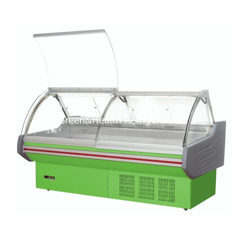 یخچال تجاری افقی Flip Top با نور LED و خنک کننده هوا در ساخت فولاد ضد زنگ
