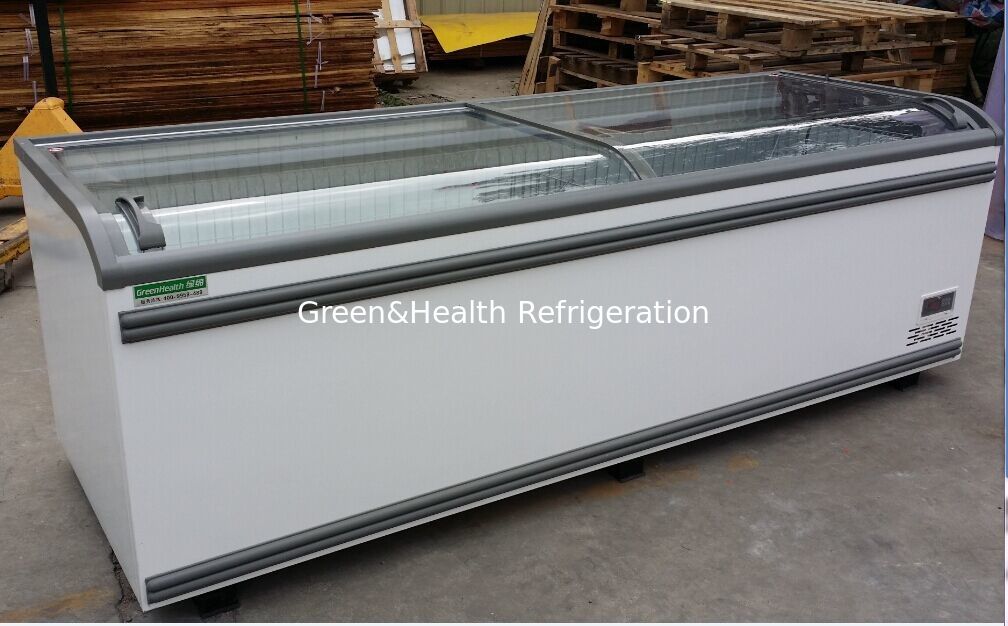 2.1 مگابایت 1.8 مگابایت Open Top Island Display فریزر برای سوپرمارکت CE ROHS
