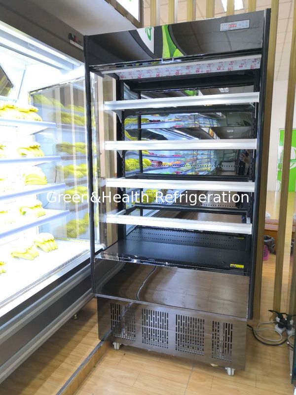 780W Multideck باز 1.25m Multi Deck نوشیدنی های فروشگاه مواد غذایی کافه نمایش یخچال