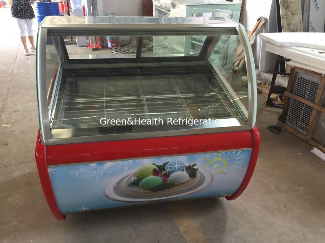 فریزر کانترتاپ Gelato Display با کمپرسور دانفوس شیشه ضد مه و خنک کننده دینامیک هوا