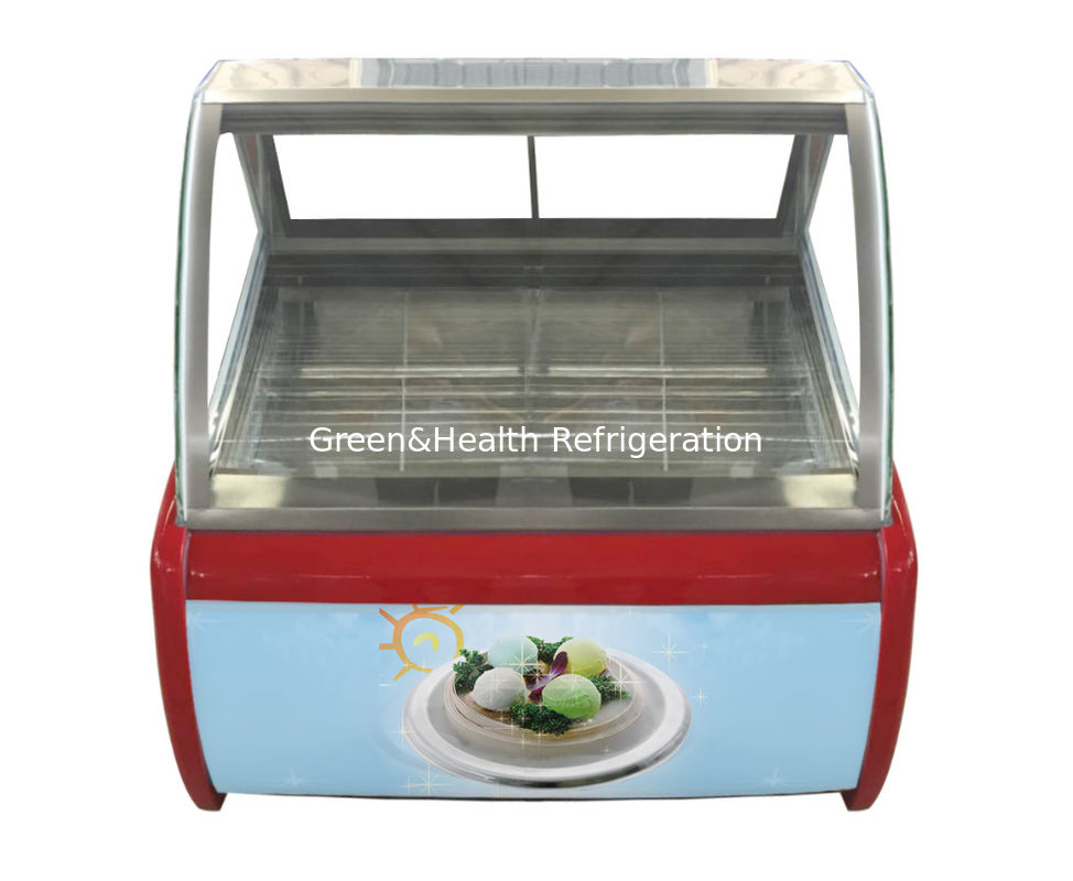 فریزر کانترتاپ Gelato Display با کمپرسور دانفوس شیشه ضد مه و خنک کننده دینامیک هوا