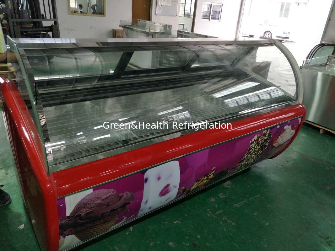 فریزر کانترتاپ Gelato Display با کمپرسور دانفوس شیشه ضد مه و خنک کننده دینامیک هوا
