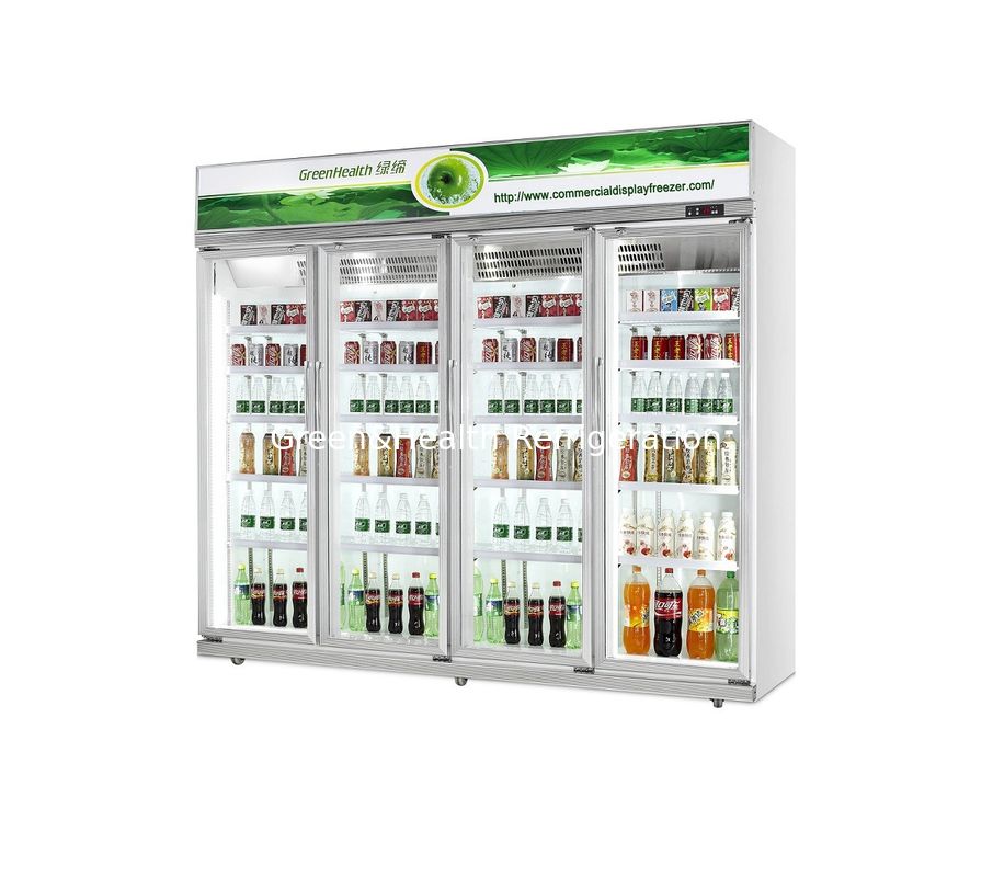 یخچال نوشیدنی تجاری 480 لیتری با کمپرسور دانفوس و کنترل دمای 0-10 درجه سانتیگراد درب شیشه ای