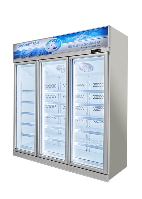 5 قفسه قابل تنظیم R134 صفحه نمایش عمودی فریزر تجاری یخچال عمودی