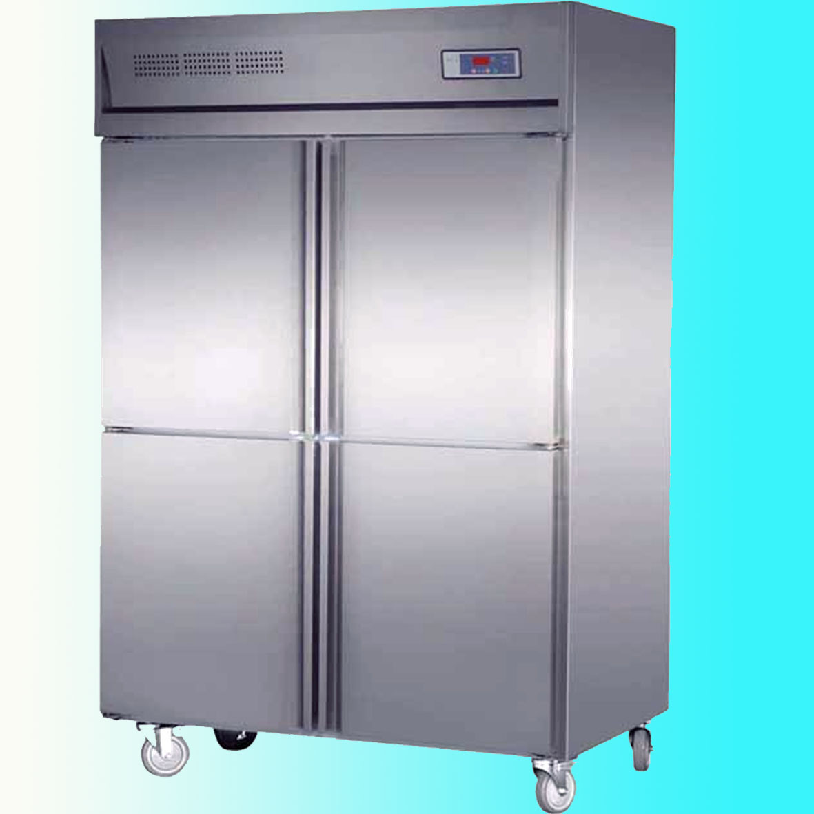 0°C - 10°C فریزر عمودی تجاری تجهیزات خنک کننده یخچال فولاد ضد زنگ