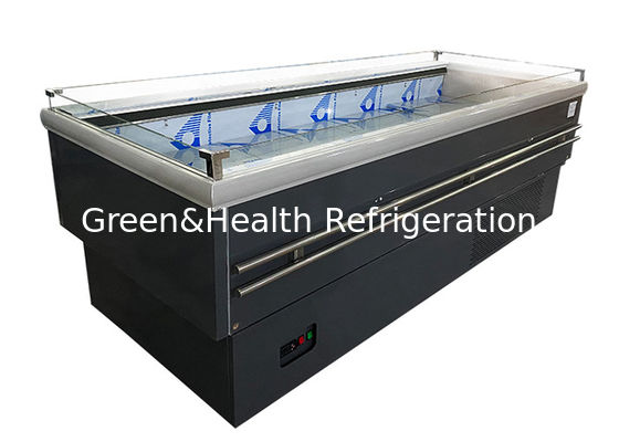 تجهیزات خنک کننده بزرگ صفحه نمایش تجاری جزیره فریزر باز برای فروشگاه