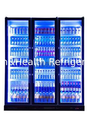 3 درب شیشه ای لوکس میله سفارشی یخچال انرژی نوشیدنی سرد یخچال