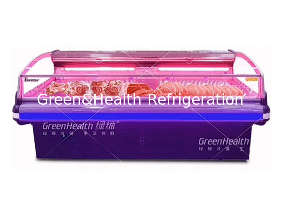 فریزر صفحه نمایش گوشت باز هایپر مارکت فن خنک کننده برای قصابی