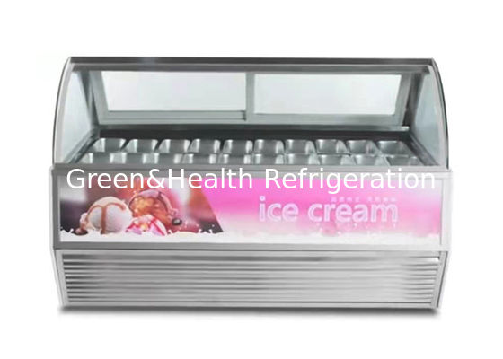 فریزر نمایشی بستنی تجاری Gelato Shop با تابه های سفارشی