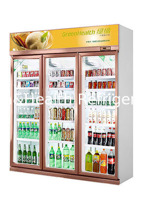 چیلر نمایشگر نوشیدنی سوپرمارکت با درب شیشه ای خود برگشتی