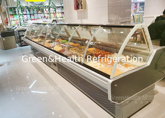 یخچال نمایشگر غذای پخته شده بزرگ با درب کشویی 4 چرخ جهانی