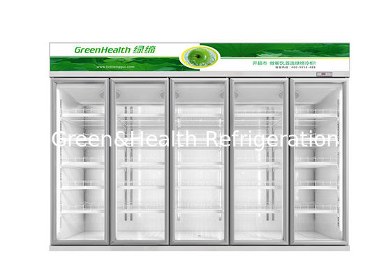 قفسه قابل تنظیم نمایشگر سوپرمارکت یخچال نوع لوکس کولر نوشیدنی