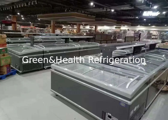 تجهیزات یخچال تجاری یخچال فریزر جزیره خنک کننده ثابت برای بستنی