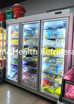 OEM رنگ آمیزی فولاد فروشی یخچال نمايشگاه عمودی نوشیدنی خنک کننده