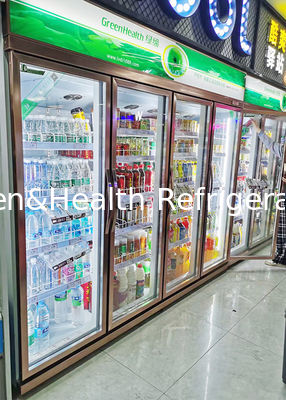 748L درب شیشه ای یخچال نوشیدنی تجهیزات یخچال کولر فن