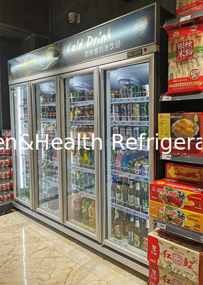 یخچال های شیشه ای دو درب برای بازار کوچک
