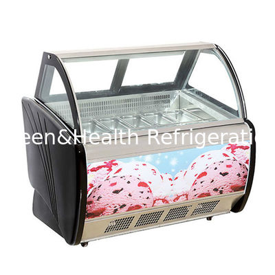 12 پانس رنگ خاکستری ایتالیایی یخچال یخچال برای فروشگاه بستنی