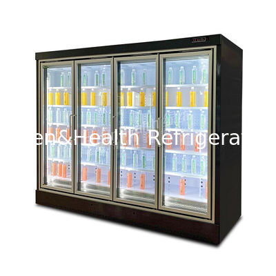 فن خنک کننده اتوماتیک بهار عقب درب شیشه ای عمودی یخچال فروشی یخچال