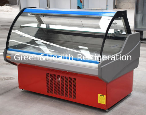 یخچال نمايشي گوشتي با شیشه خم شده