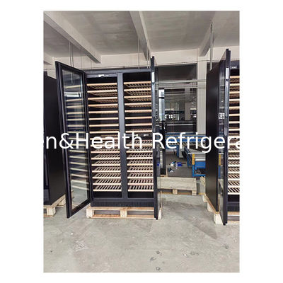 گواهینامه ETL یک درب/دو درب قفسه چوب بلوط پنجره شیشه ای یخچال ذخیره شراب قرمز