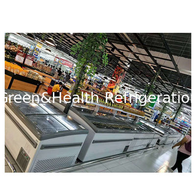 یخچال افقی تجاری / مخزن گوشت گلوله نمایش جزیره کابینت یخچال