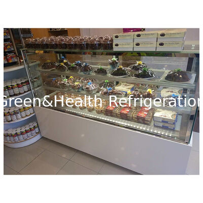 کف ایستاده چند قفسه زاویه راست کیک یخچال نمایش یخچال