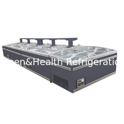 1040L ظرفیت شیشه ای درب کشویی جزیره یخچال با آٹو حلقه برای استفاده تجاری