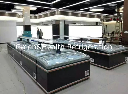 صفحه نمایش سیاه و سفید تجاری فریزر سیستم خنک کننده استاتیک قفسه قابل تنظیم