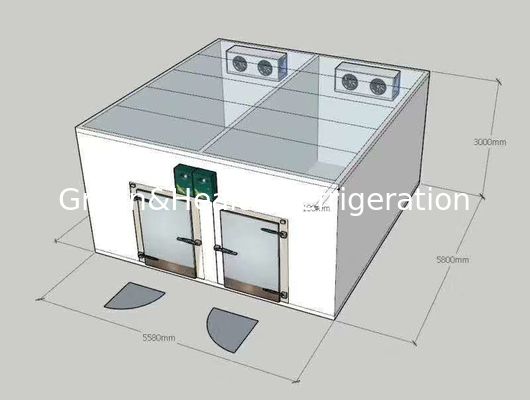راه رفتن در فریزر با دمای دوگانه کولرهای ترکیبی / اتاق سرد