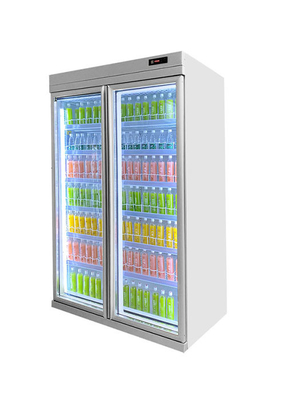 یخچال و فریزر نمایشگر نوشیدنی عمودی تجاری برای سوپرمارکت