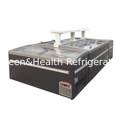 فریزر جزیره ای ترکیبی تجاری درب کشویی برای مواد غذایی منجمد