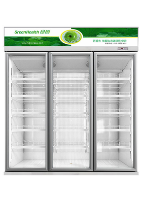OEM سوپرمارکت عمودی صفحه نمایش تجاری فریزر نمایشگر نوشیدنی خنک کننده